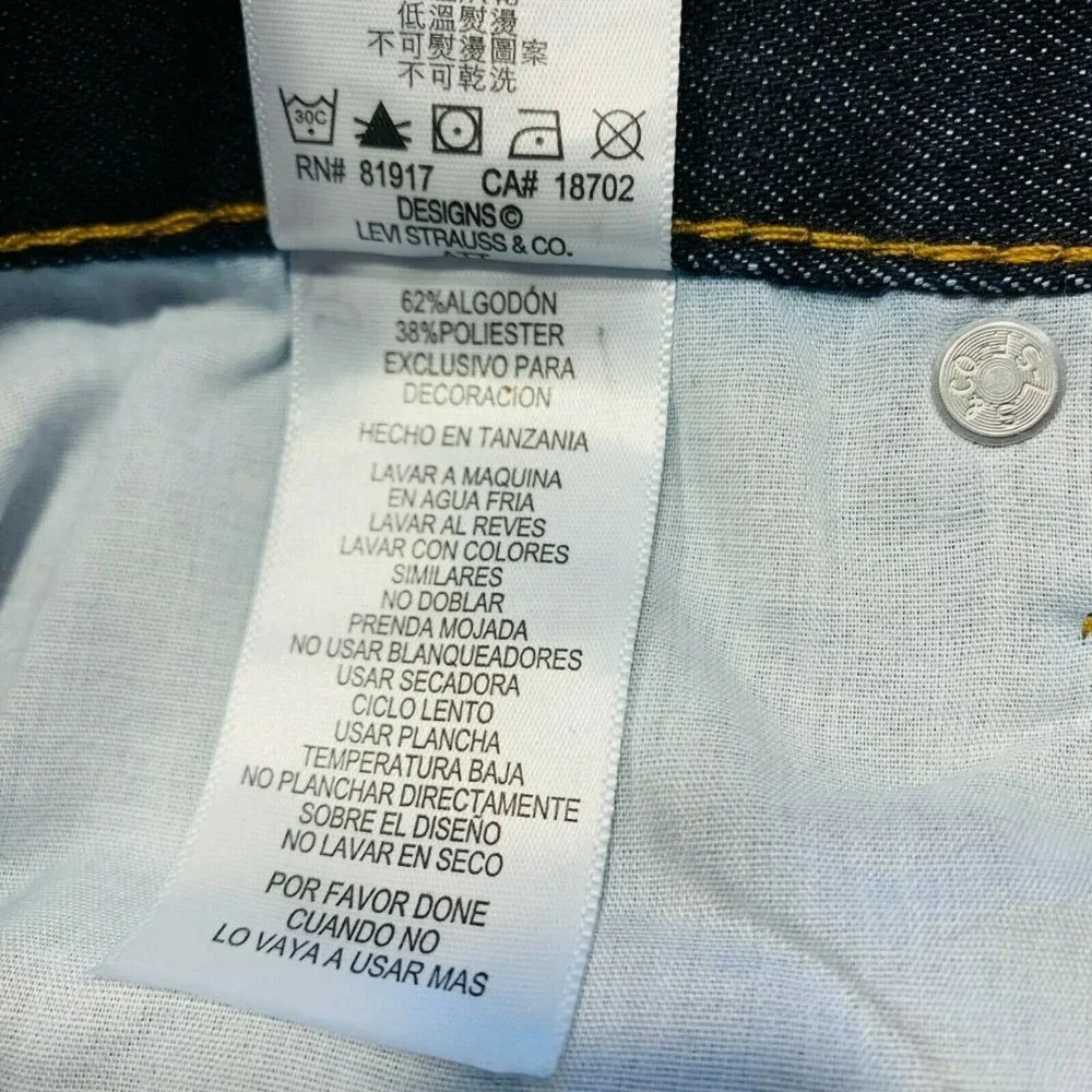 Levi’s 511 Slim Fit Jeans Womens 18 Reg‎ (30x31.5) Mid Rise Dark Wash Denim NWOT